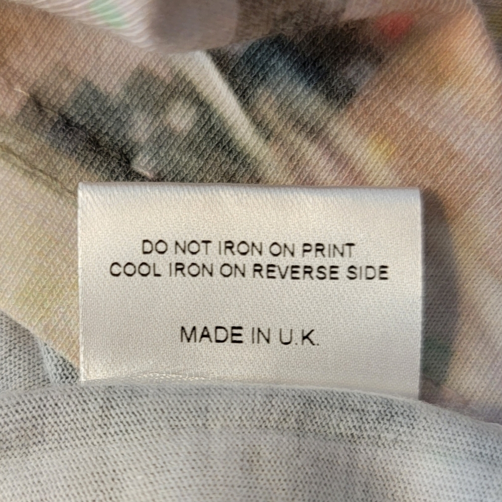 SIMEON FARRAR Kaleidoscope Pixel Tie Dye T-Shirt Cotton Crew Neck Made UK Pink - Picture 9 of 12